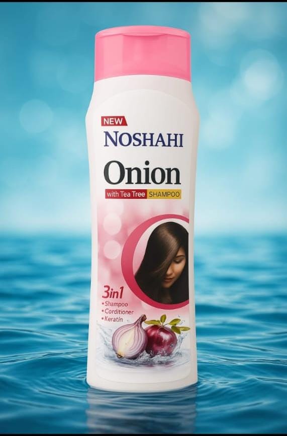 Noshahi Onion with Tea Tree 3-in-1 Shampoo - Anti Hair Fall & Scalp Care